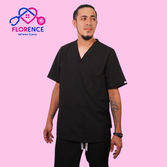 Delantal antifluido negro hombre