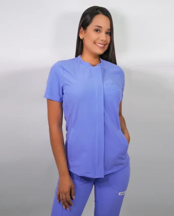 Delantal antifluido modelo jazmin celeste-3