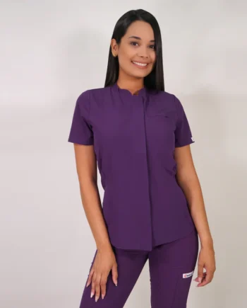 Delantal antifluido modelo jazmin morado-4