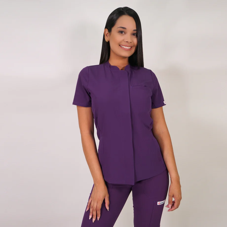 Delantal antifluido modelo jazmin morado-4