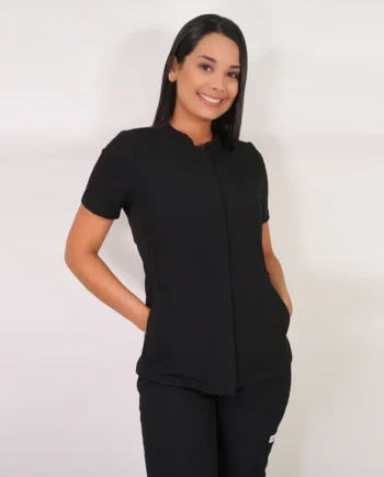 Delantal antifluido modelo jazmin negro-8