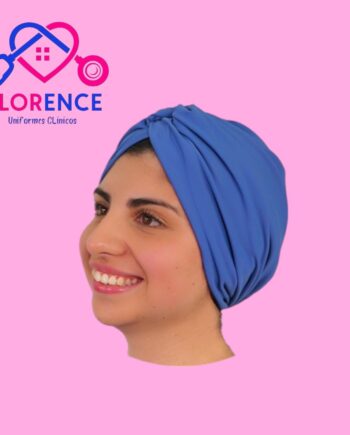 Turbante clinico celeste spandex tbt-3