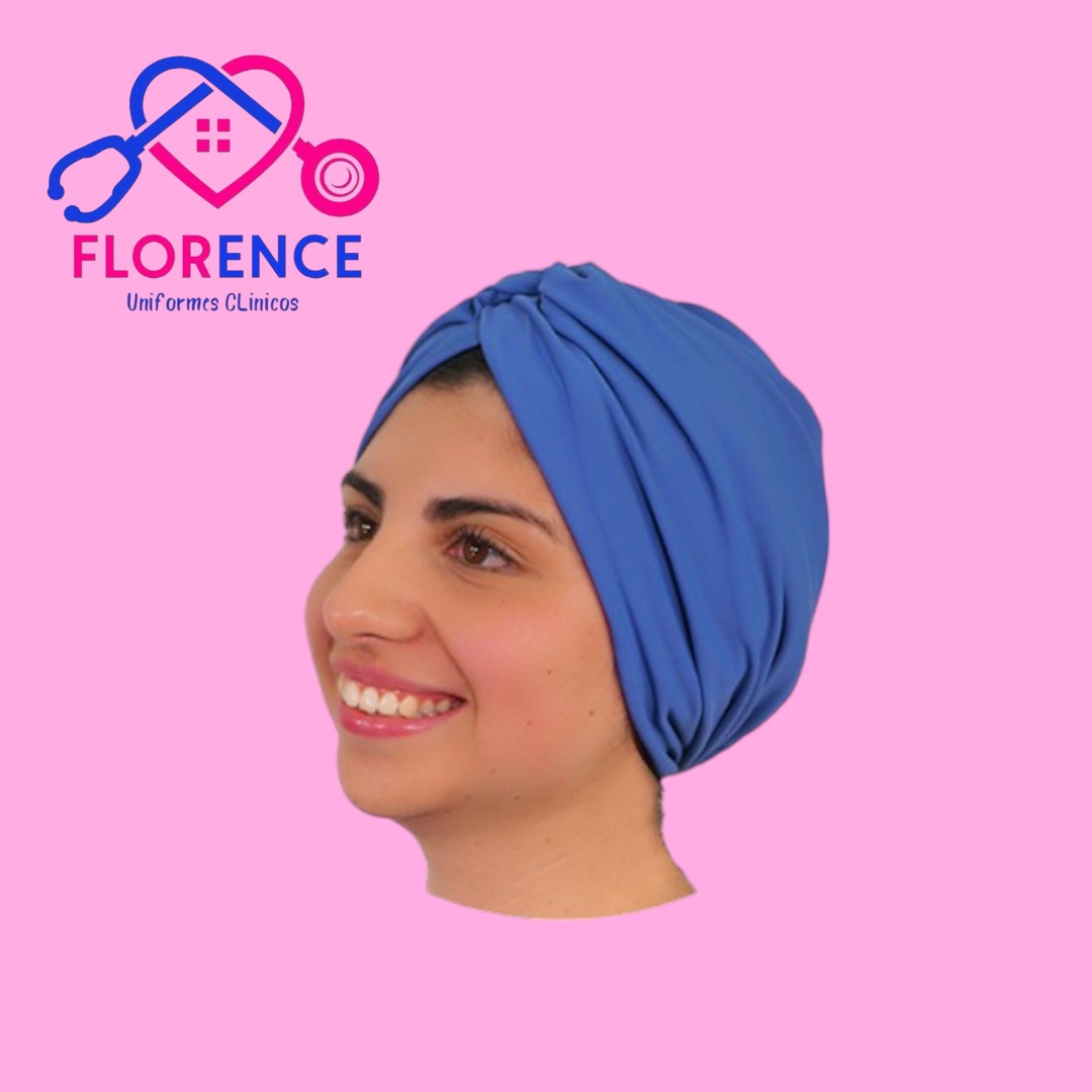 Turbante clinico celeste spandex tbt-3