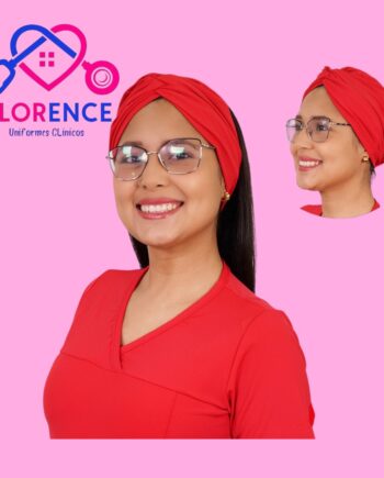 Turbante clinico rojo spandex tbt-5