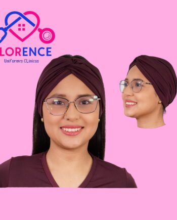 Turbante clinico burdeo spandex tbt-6