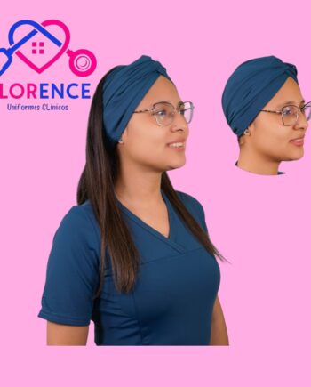 Turbante clinico verde petroleo spandex tbt-9