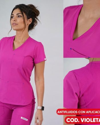 Delantal antifluido modelo Violeta fuscia