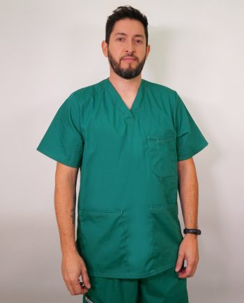 Delantal Clínico Hombre Tela Poplin - Verde - Art