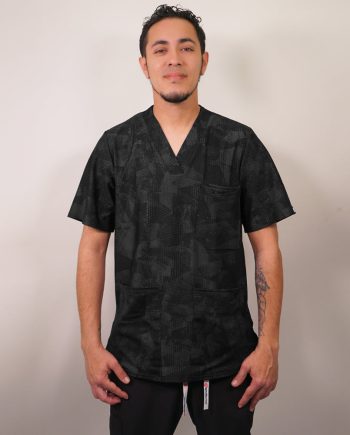 Delantal Clínico Elasticado Hombre Tela Estampada. Combina con Negro - Art