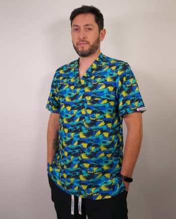 Delantal Clínico Elasticado Hombre Tela Estampada - Art