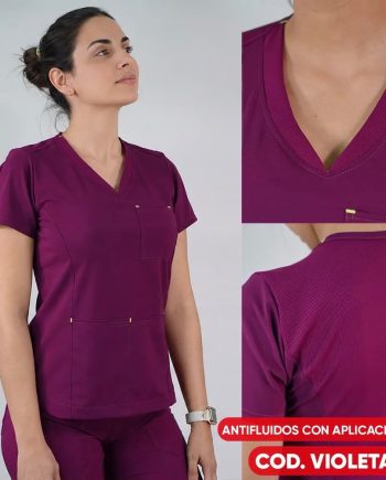 Delantal antifluido modelo Violeta burdeo