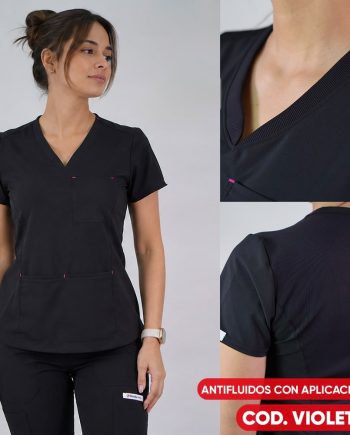 Delantal antifluido modelo Violeta negro