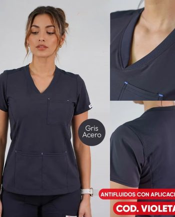 Delantal antifluido modelo Violeta gris