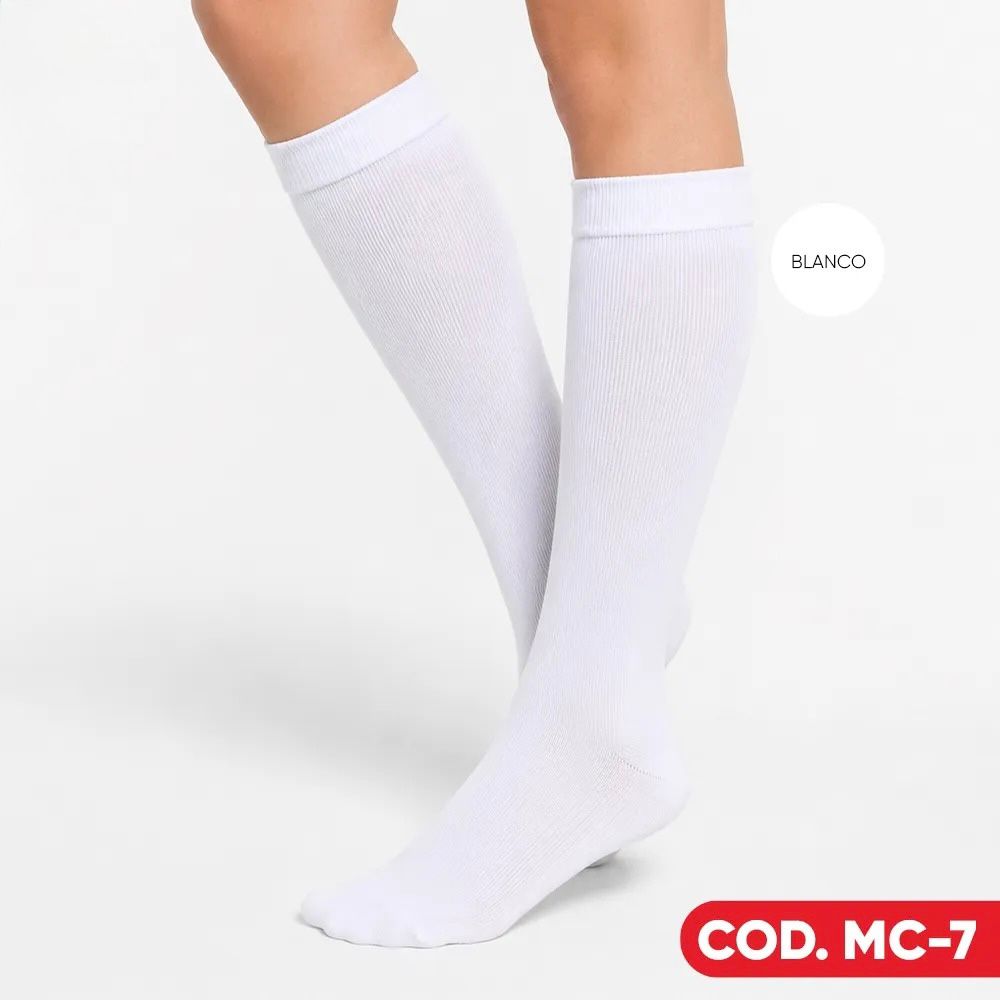 Medias de compresion blanco