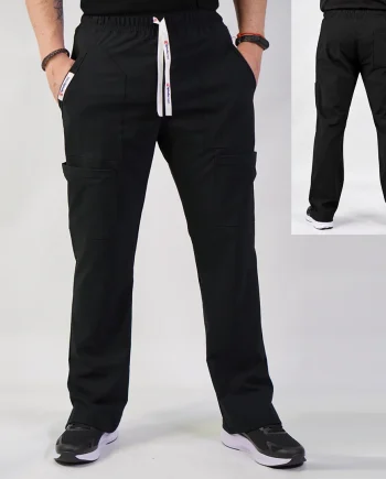 Pantalón Clínico Anti Fluidos Hombre Negro PHA-8