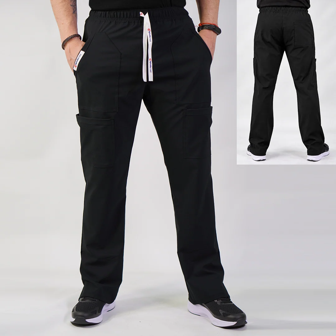 Pantalón Clínico Anti Fluidos Hombre Negro PHA-8